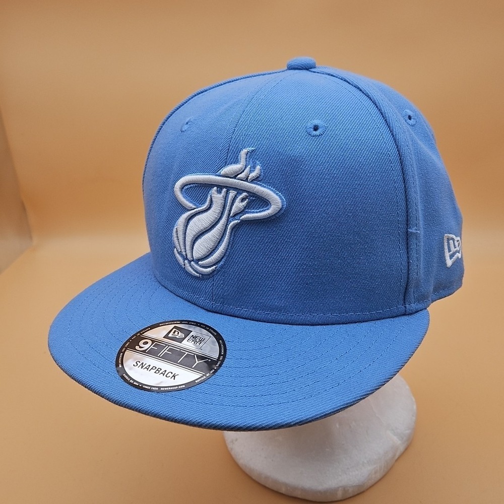Miami Heat Hat Cap New Era‎ Snapback Light Blue One Size 9Fifty NBA Basketball